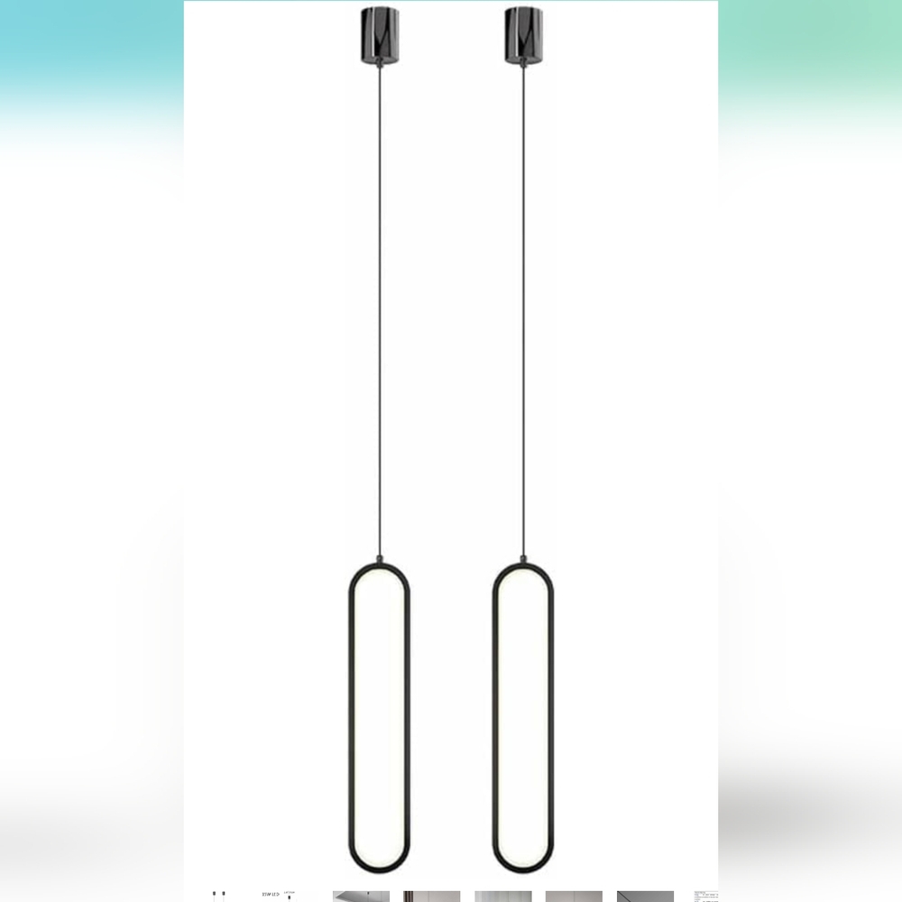 NIB Set Of 2 Minimalist Hanging Celling Lamps